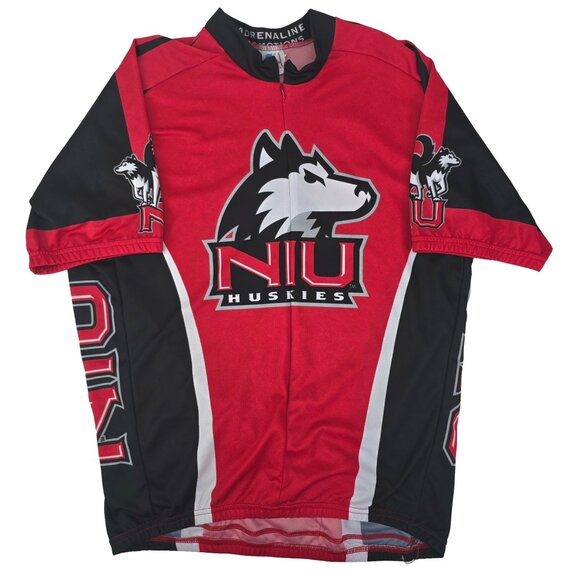NIU Huskies Cycling Jersey XXL 3/4 Zip Adrenaline Promotions Northern Illinois - Picture 1 of 9